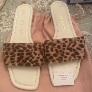 Stuart Weitzman Brown Leopard Women's Sandals